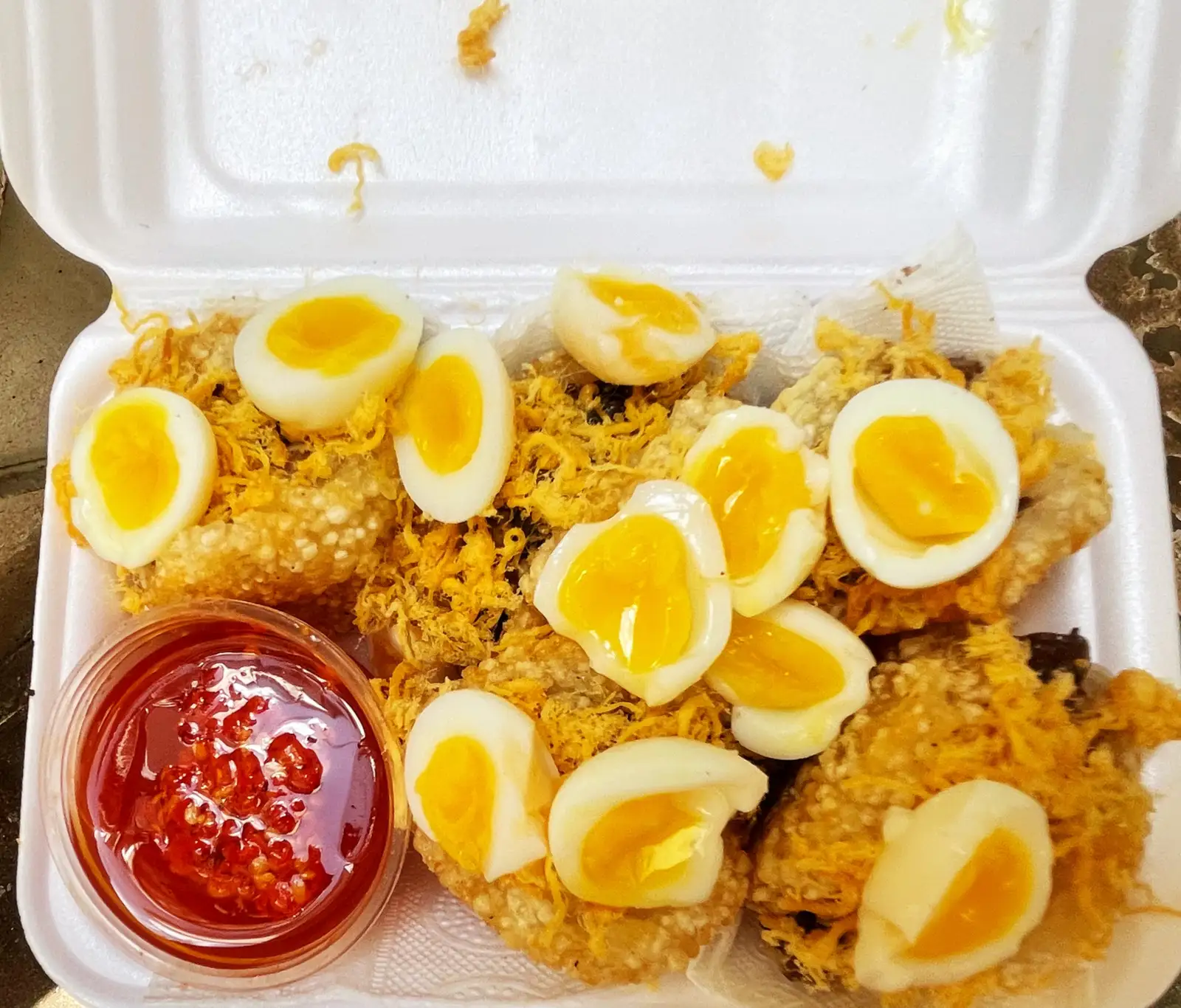 Hình ảnh Combo 5 Cái Xôi Thịt Trứng Lòng Đào Chà Bông- Tặng kèm 1 Hũ Sốt 
