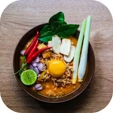Hình ảnh Mì Thái tomyum tôm( topping : tôm, cá viên, thanh cua, bò viên)
