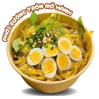 Bánh tráng phơi sương trộn mỡ hành sate - 22.000 ₫ tại HUYỀN FOOD LAB - Ăn Vặt, Bánh Tráng & Chân Gà -  Nguyễn Văn Yến