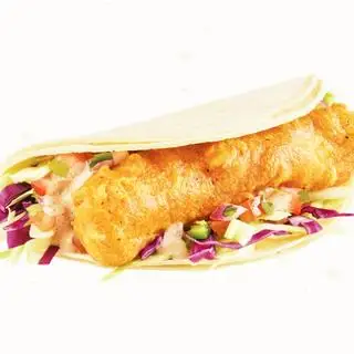 Hình ảnh tacos cá giòn+1 ly nước ngọt