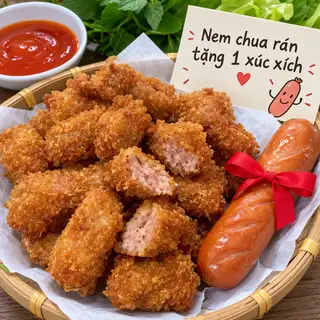 Hình ảnh 20 nem chua rán tặng 1 xúc xích 