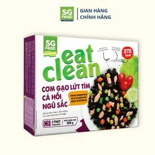 Hình ảnh Cơm Gạo Lứt Tím Cá Hồi Ngũ Sắc Saigon Food 200g