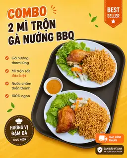 Hình ảnh Combo 2 Mì Trộn Gà Nướng BBQ