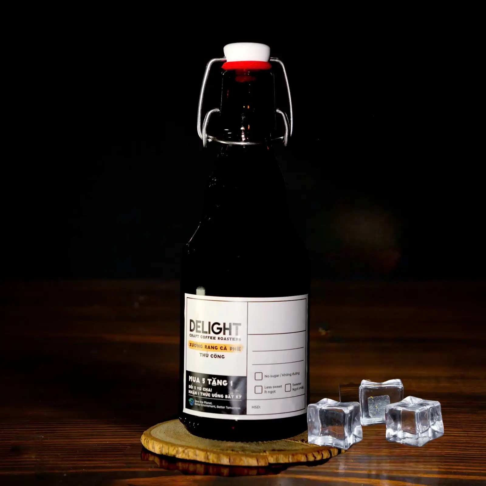 Coldbrew Original | Cà Phê Ủ Lạnh - Chai 330ml - 125.000 ₫ tại DELIGHT Roasters - Xưởng Rang Cà Phê Cầu Đất & Trà - Nguyễn Xí