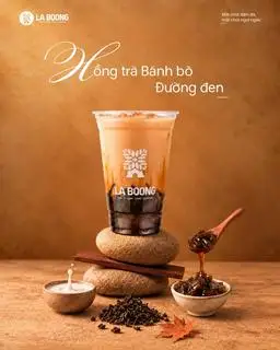 Hình ảnh Hồng Trà Bánh Bò Đường Đen