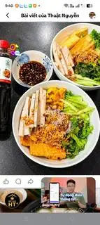 Hình ảnh Bún nước tương chả lụa - đậu hũ - trứng - ram giòn