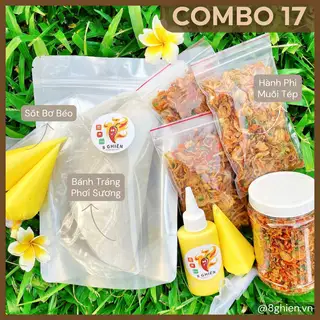 Hình ảnh Combo Siêu Topping Bánh Tráng Phơi Sương - Bơ Trứng -  Hành Phi Muối Tép