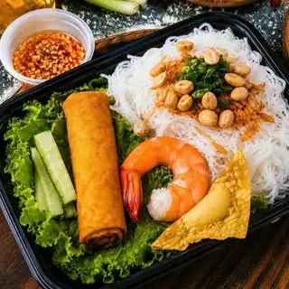 Bún Chả giò - Tôm - Hoành thánh - 42.000 ₫ tại Hậu Đậu - Bún & Cuốn - Phan Văn Trị