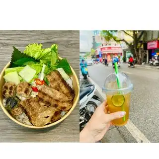 Hình ảnh Combo 1 bún chả lẫn - trà chanh
