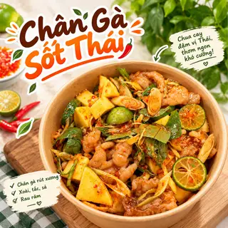 Hình ảnh Chân gà sốt Thái hộp nhỏ 6 chân