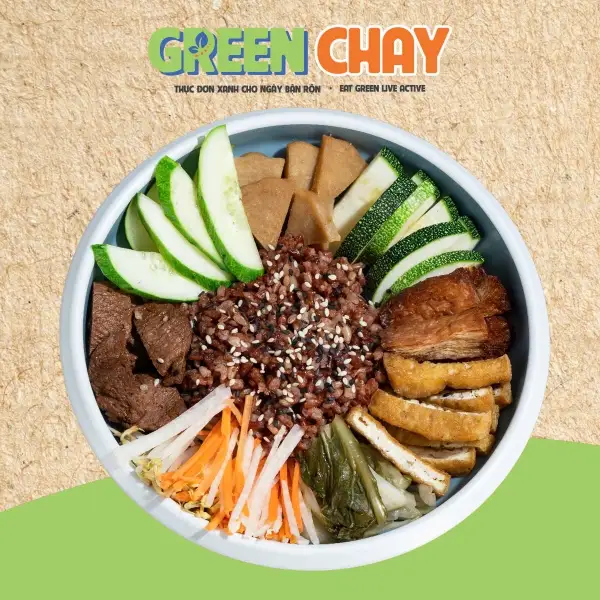 Cơm trộn Hàn Quốc thuần chay - 61.000 ₫ tại Green Chay - Cơm Chay Và Bún Chay - Hồ Con Rùa