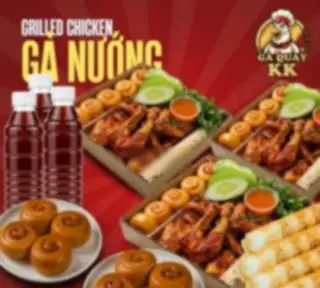Hình ảnh Combo 3 con gà nướng - 15 bánh - 3 ống cơm - 6 sâm - 3 hộp rau