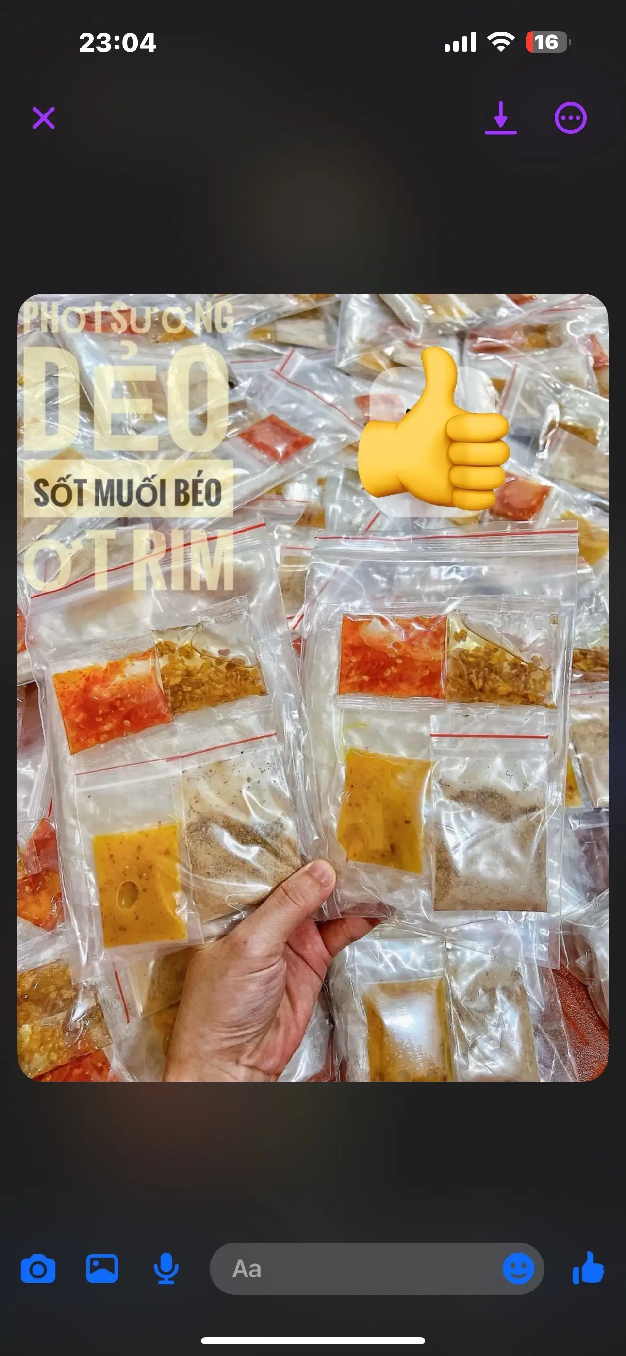 Bánh tráng sốt béo+ ớt rim - 18.000 ₫ tại Tiệm Nhà Ger - Bánh Tráng Trộn Mỡ Hành Tóp Mỡ - Trần Xuân Soạn