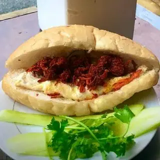 Hình ảnh bánh mì thịt+bò khô