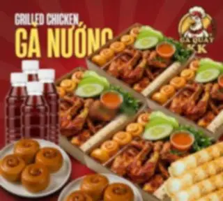Hình ảnh Combo 4 con gà nướng - 20 bánh - 4 ống cơm - 4 hộp rau