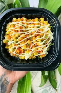 Hình ảnh bắp xào xúch xích phô mai