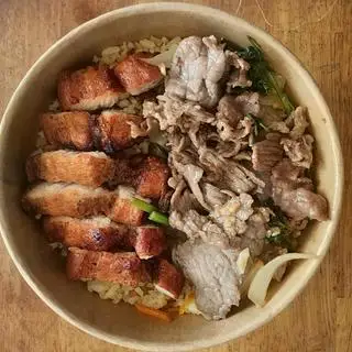 Hình ảnh  Thố Bò+Ba rọi chiên mắm tỏi 