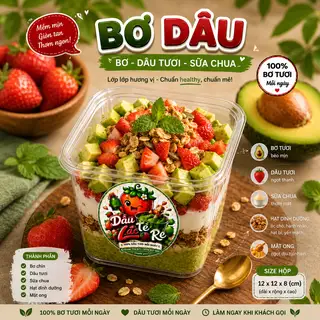 Hình ảnh Bơ Dâu Sữa Chua Hạt (Parfait)