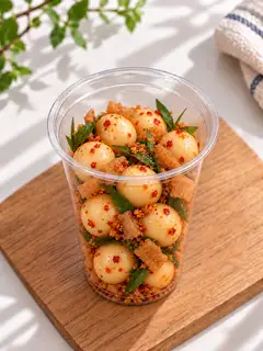Hình ảnh Trứng cút lắc da heo