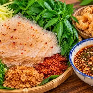 Hình ảnh Bánh tráng chấm tốp mỡ 