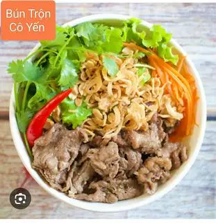 Hình ảnh Bún trộn bò Nam Bộ - trà hoa atiso Đà Lạt
