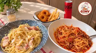 Hình ảnh 2 Mix Pasta + Gà nudget + Khoai tây chiên + 01 Coke 320ml