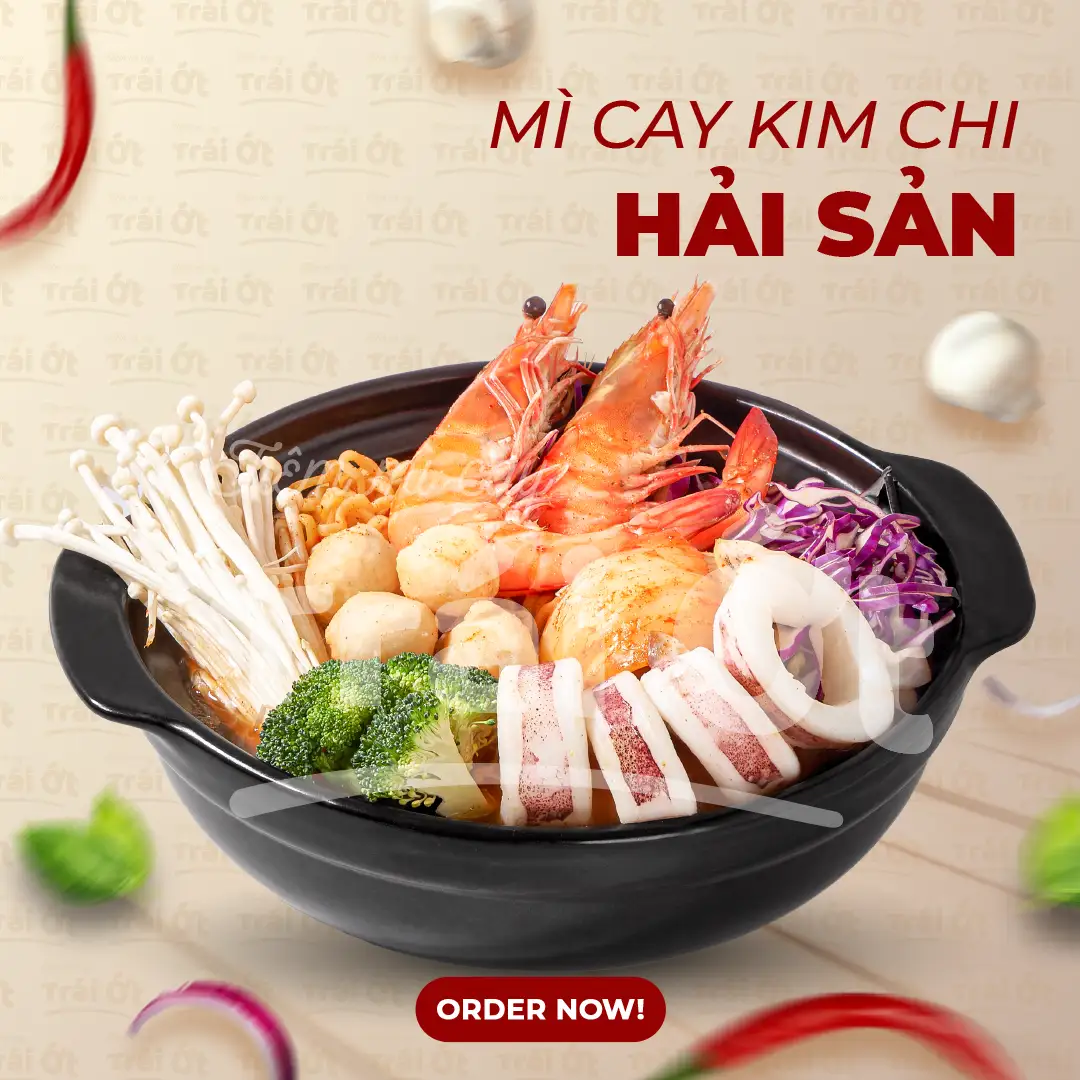 Mì Cay Kim Chi Hải Sản - 78.000 ₫ tại Mì Cay Trái Ớt - Hoàng Hoa Thám