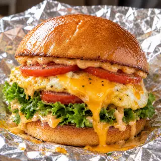 Hình ảnh Burger Trứng Phô Mai Basic