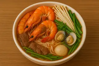  Bún Thái bò cá viên nấm - 49.000 ₫ tại Bún Thái Hoàng An - Trường Chinh