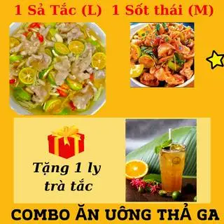 Hình ảnh Combo chân gà rút xương Sả Tắc Size  L  + Sốt Thái Size M + Tặng Kèm Ly Trà Tắc