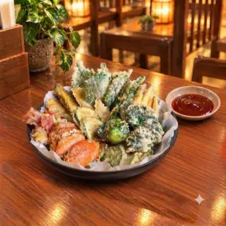 Hình ảnh Rau củ chiên ngũ sắc