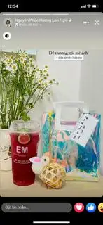 Hình ảnh Trà dâu bụt dấm (size phủ phê 700ml)