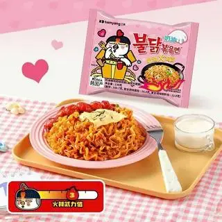 Mì chocmet sốt kem phômai + 2 gà cuộn rong biển + 1 bánh khoai tây  - 52.000 ₫ tại Quán Kenken - Mì Trộn & Bánh Mì Cắt - Nguyễn Văn Đậu