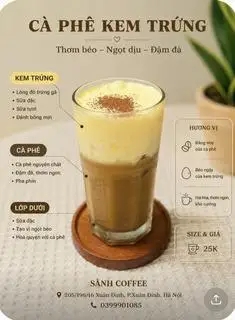 Hình ảnh Cà phê kem trứng