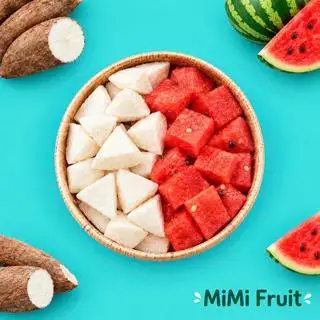 Hình ảnh  Củ sắn + Dưa hấu đỏ 