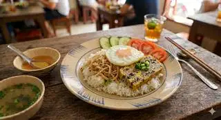 Hình ảnh Cơm Bì Chả Ốp La