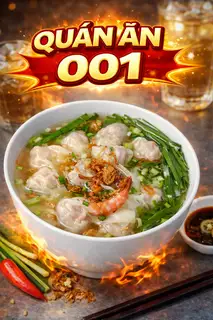 Hoành Thánh  - 48.500 ₫ tại Quán Ăn 001 - Hủ Tiếu Nam Vang - Phạm Thế Hiển