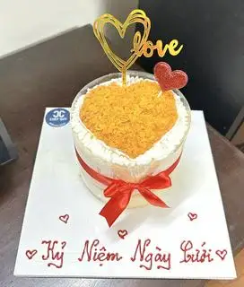 Hình ảnh Bánh Sinh Nhật Mini Hình Trái Tim 2 Tầng