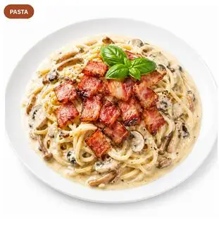 Hình ảnh Mỳ kem nấm - carbonara pasta