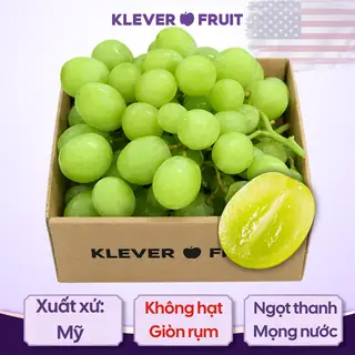 Hình ảnh Nho Xanh Autumn Crisp Mỹ Size XXS ~ 500Gr - American Autumn Crisp Green Grapes - Klever Fruit