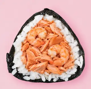 Hình ảnh Cơm Nắm Cá Hồi Teriyaki + Tôm