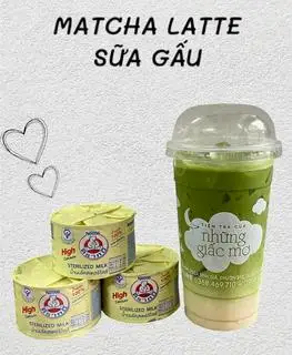 Matcha Latte Sữa Gấu ( Size L ) - 69.000 ₫ tại Tiệm Trà Của Những Giấc Mơ - Cà Phê, Matcha & Trà Sữa - Nghiêm Toản
