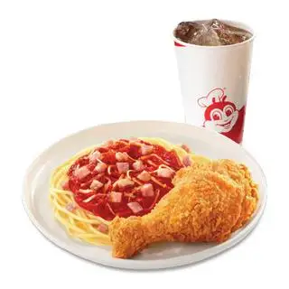 1 Mì Ý Sốt Cay vừa + 1 Miếng Gà Giòn Vui Vẻ + 1 Pepsi vừa - 78.000 ₫ tại Gà Rán và Mỳ Ý Jollibee - Âu Cơ