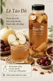 Hình ảnh 3 chai LÊ TÁO -330ml- lạnh ko đá tiết kiệm 5k