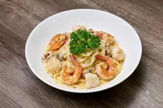 Hình ảnh Mì Ý Hải Sản Sốt Kem