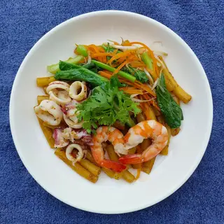 Hình ảnh Nui áp chảo hải sản