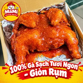 Hình ảnh Gà Rán Nguyên Con Áo Sốt Hàn Cay tặng khoai tây