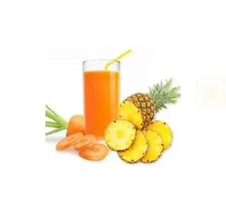 Hình ảnh Mix nước ép dứa và cà rốt dễ gây nghiền.