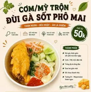 Hình ảnh Mì trộn đùi gà sốt phô mai