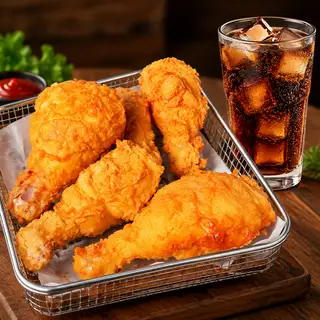 Hình ảnh Combo 2 gà rán giòn kèm 1 nước ngọt